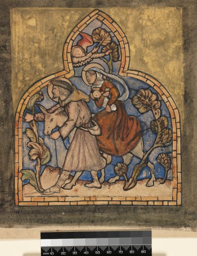 The Flight into Egypt, 1862, design for a stained glass window by Edward Burne Jones